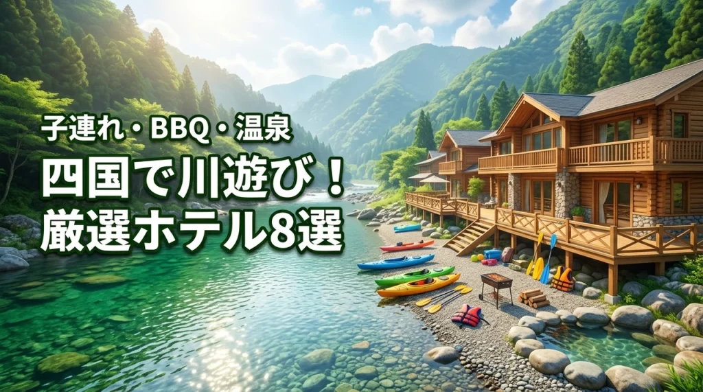 四国で川遊びができるホテル8選！子連れに安全でBBQや温泉も楽しめる宿を厳選